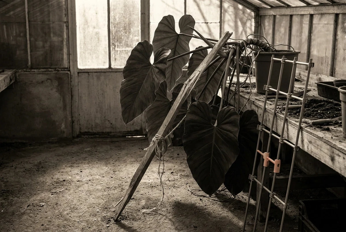 Professional header image for industry analysis: Modular Plant Supports for Large-Leaved Tropicals: Why St...